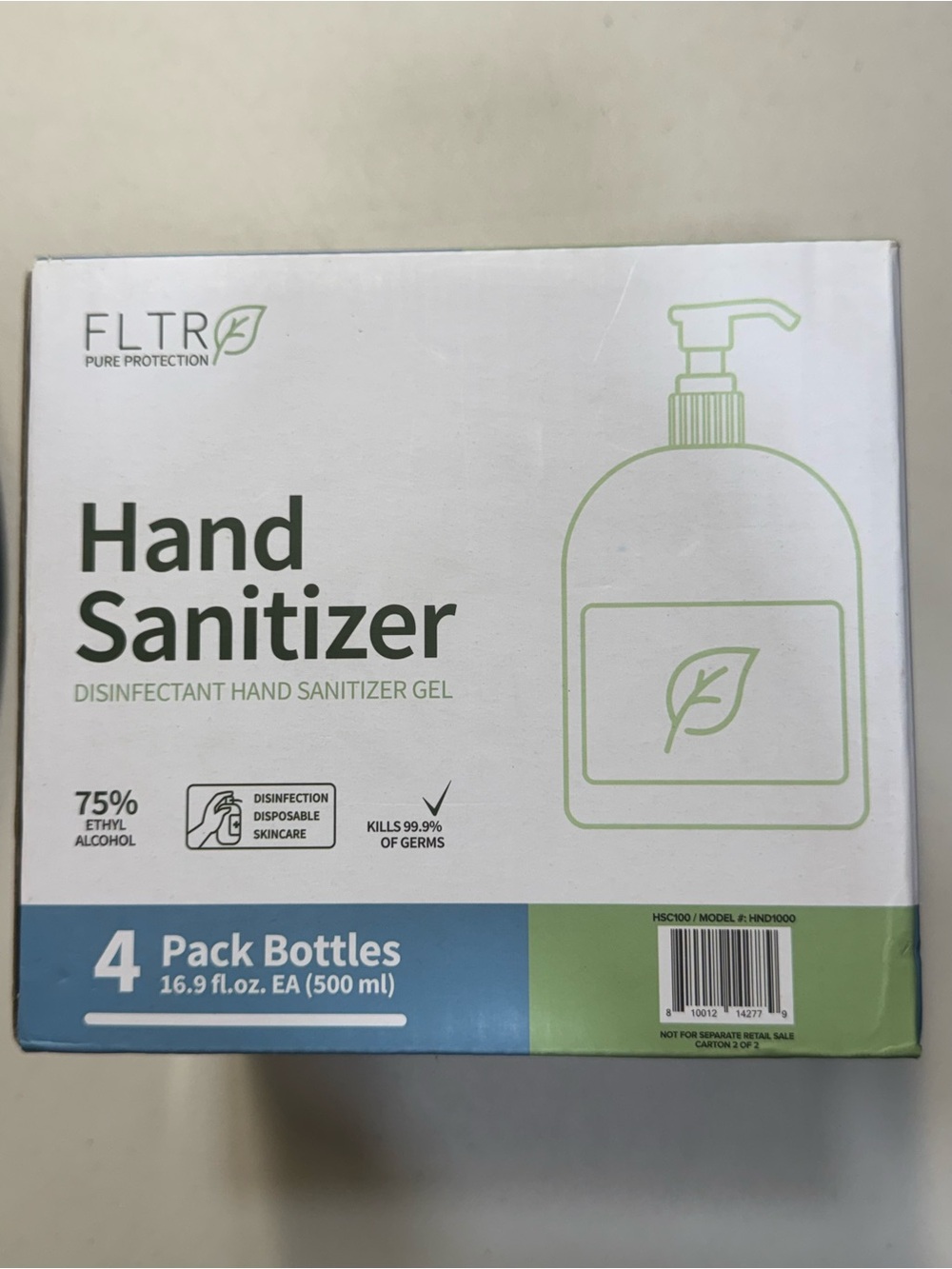 FLTR PURE PROTECTION Hand Sanitizer DISINFECTANT HAND SANITIZER GEL 75% ETHYL